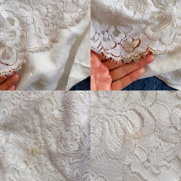 💍 VINTAGE ILGWU UNION MADE TALL CROCHET OPEN SHOULDER WEDDING GOWN! - Picture 16 of 16